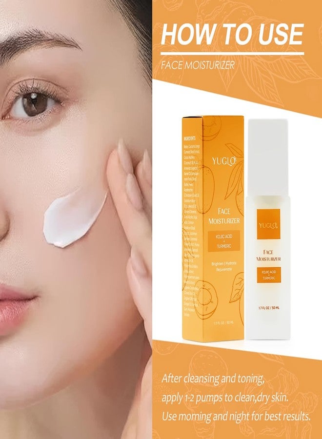 YuGlo Kojic Acid Face Moisturizer | Infused with Turmeric, Coconut Oil & Shea Butter | Hydrating & Rejuvenating Face Cream For All Skin Types | Day & Night - Image 4